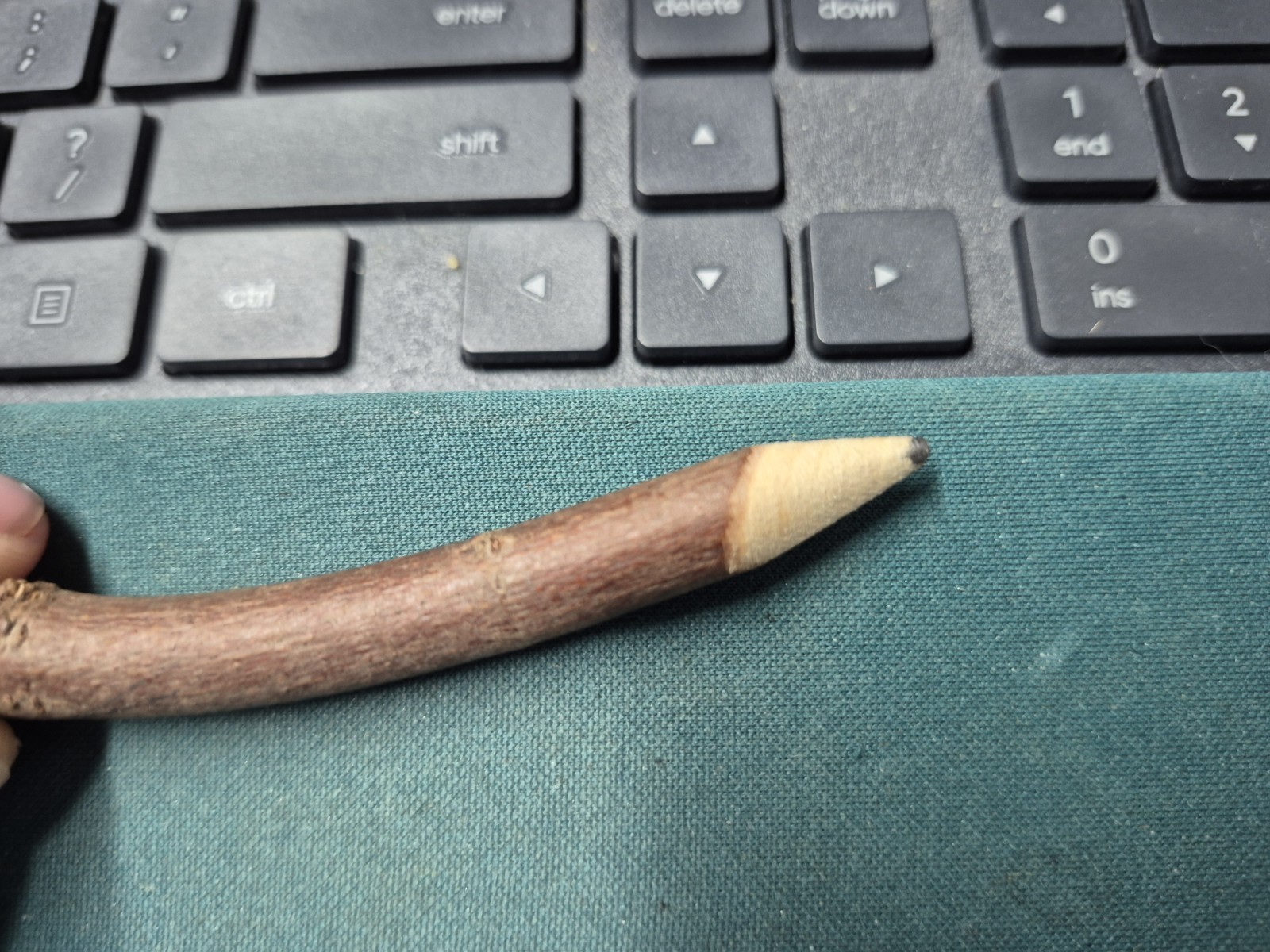 UNIQUE HANDMADE CRAFTED ORIGINAL LEAD PENCIL MADE FROM STICK ESTATE FIND ??