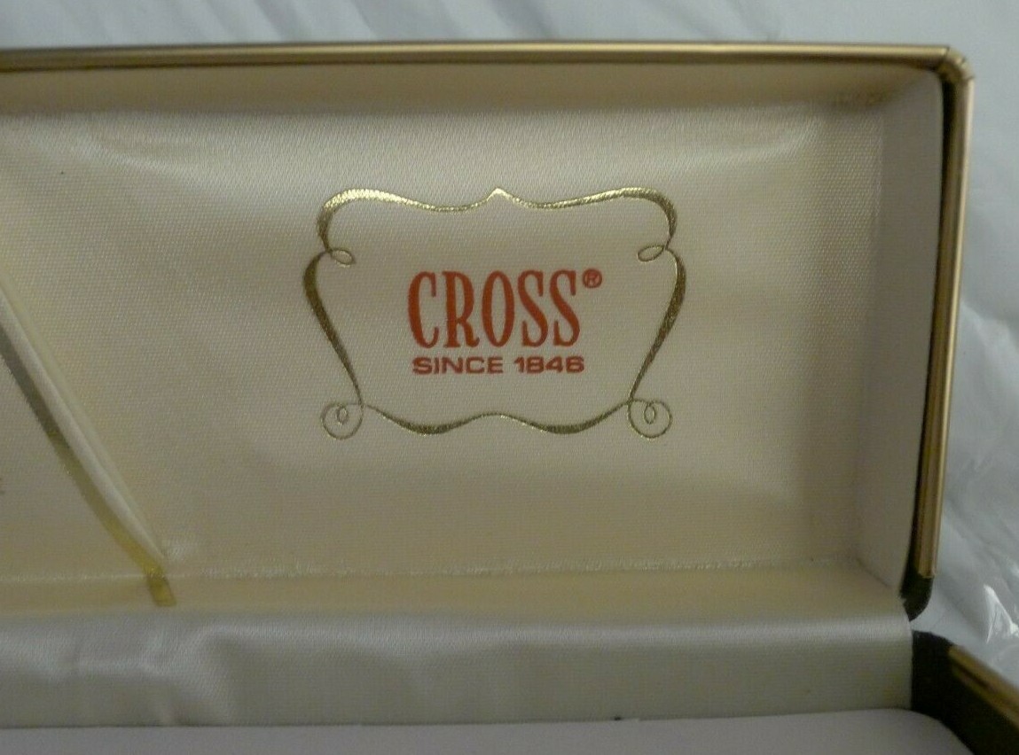 Cross 14 KT Gold Filled Hinged Case & Manual, 1970’s – NO Pen or Pencil