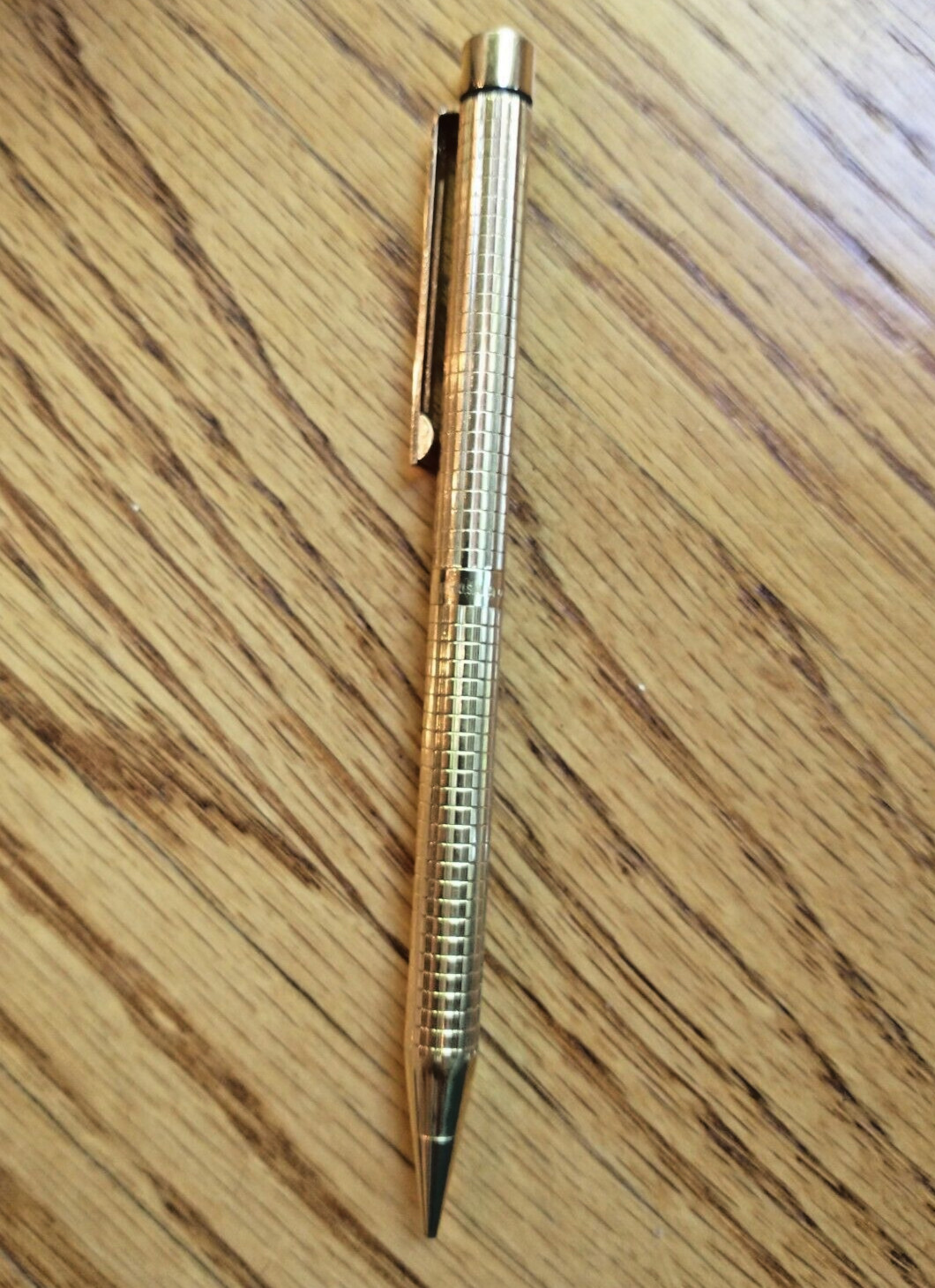 Vintage Sheaffer Gold Electroplated Mechanical Pencil White Dot Clip USA works