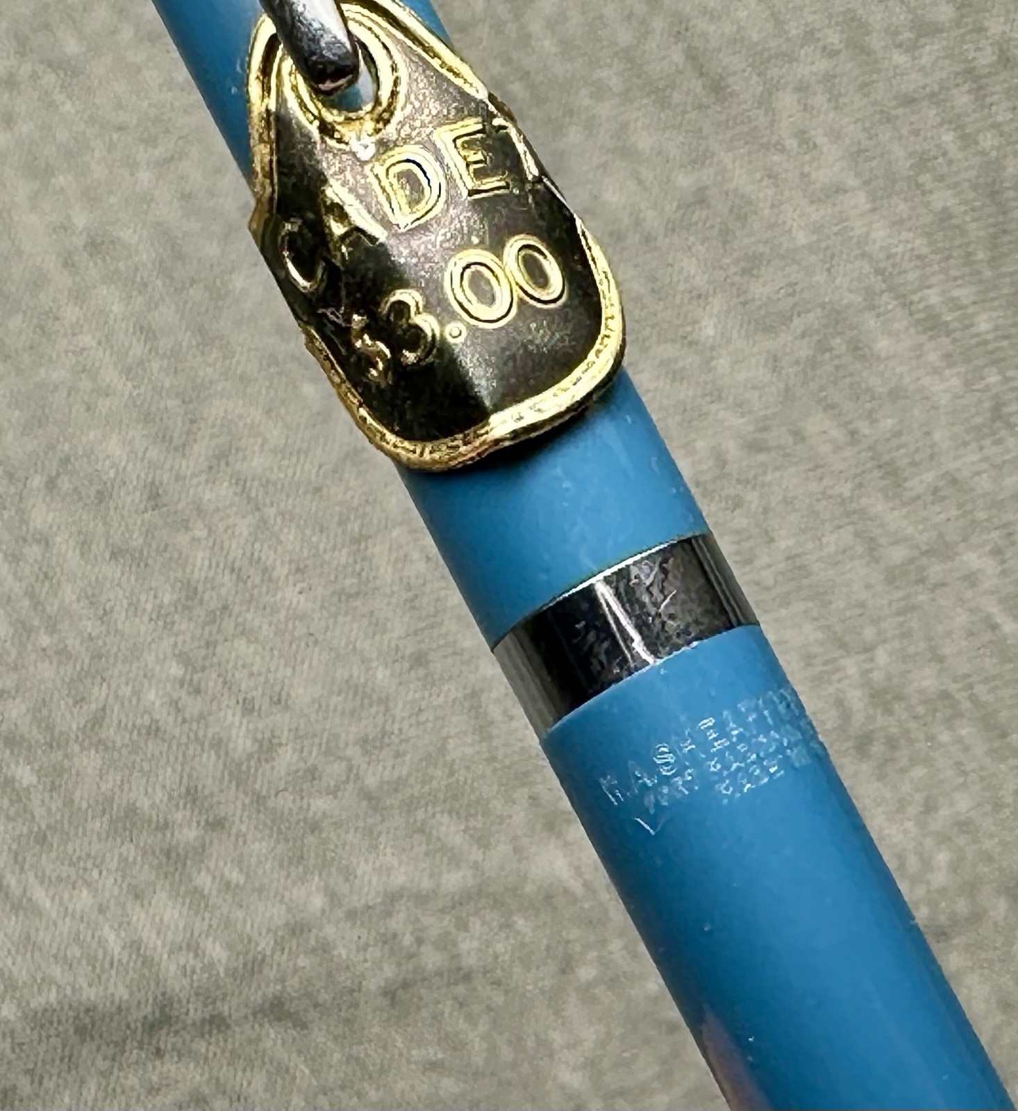 NOS Sheaffer Vintage Robin Egg Blue Cadet Pencil w/ Price Hangtag Excellent New
