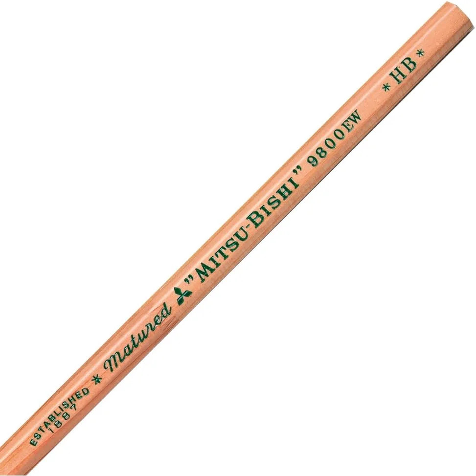 Mitsubishi Pencil K9800EWHB Recycled Pencils, 9800EW HB, 1 Dozen