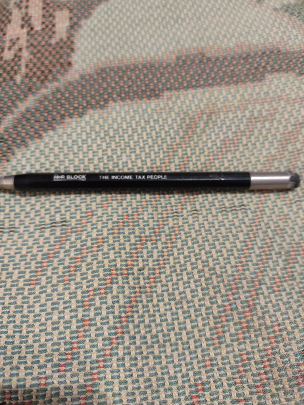 Vintage H & R Block Mechanical Pencil – The Income Tax People – Black