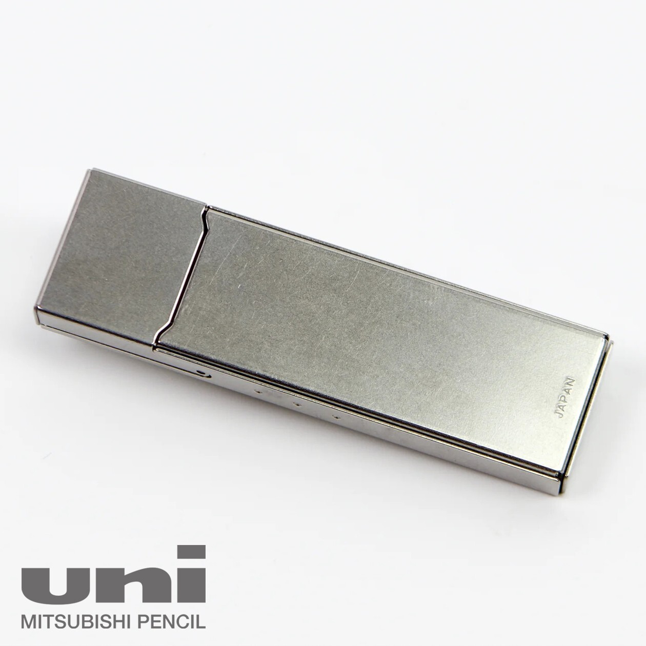 Mitsubishi Uni-Ball Steel Metal Lead Case for Mechanical Pencil Made in Japan