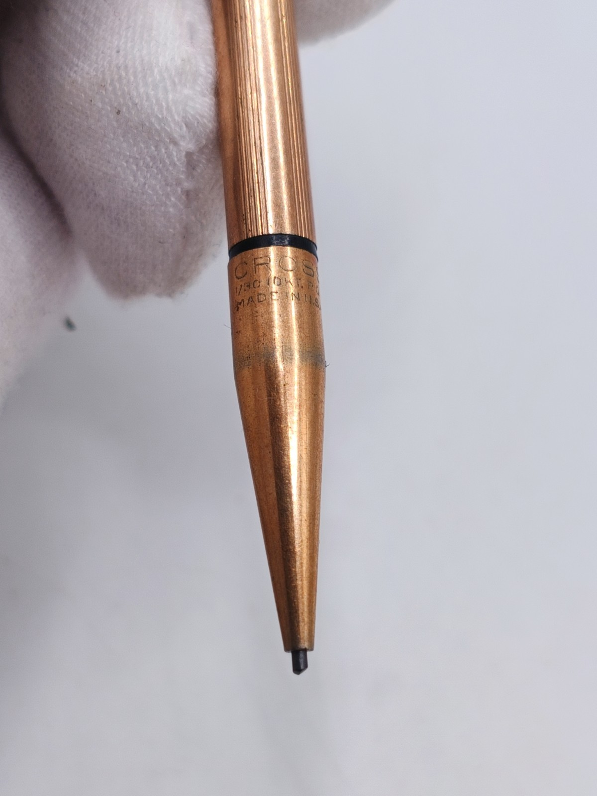 Vintage Cross 1/30 10KT Rolled Gold Plate Mini Mechanical Pencil Made in USA