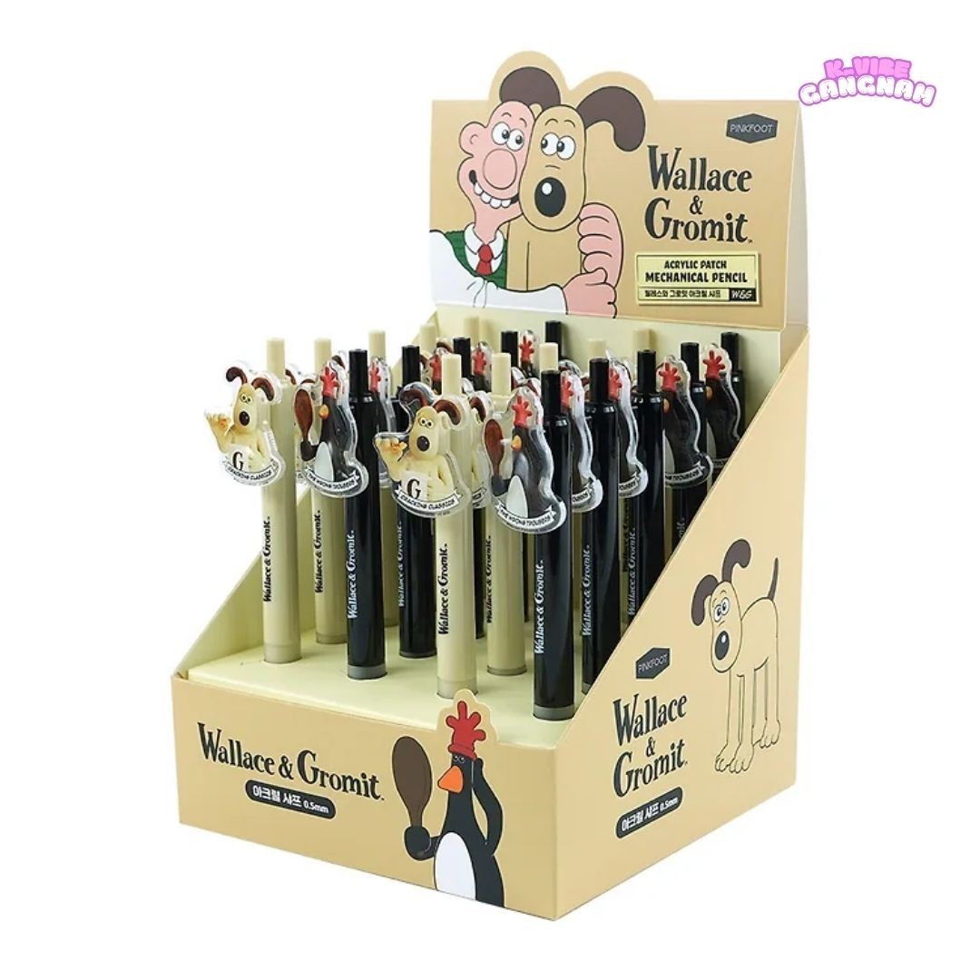 Wallace & Gromit Acrylic Charm Mechanical Pencil 0.5mm Full Box 20pcs