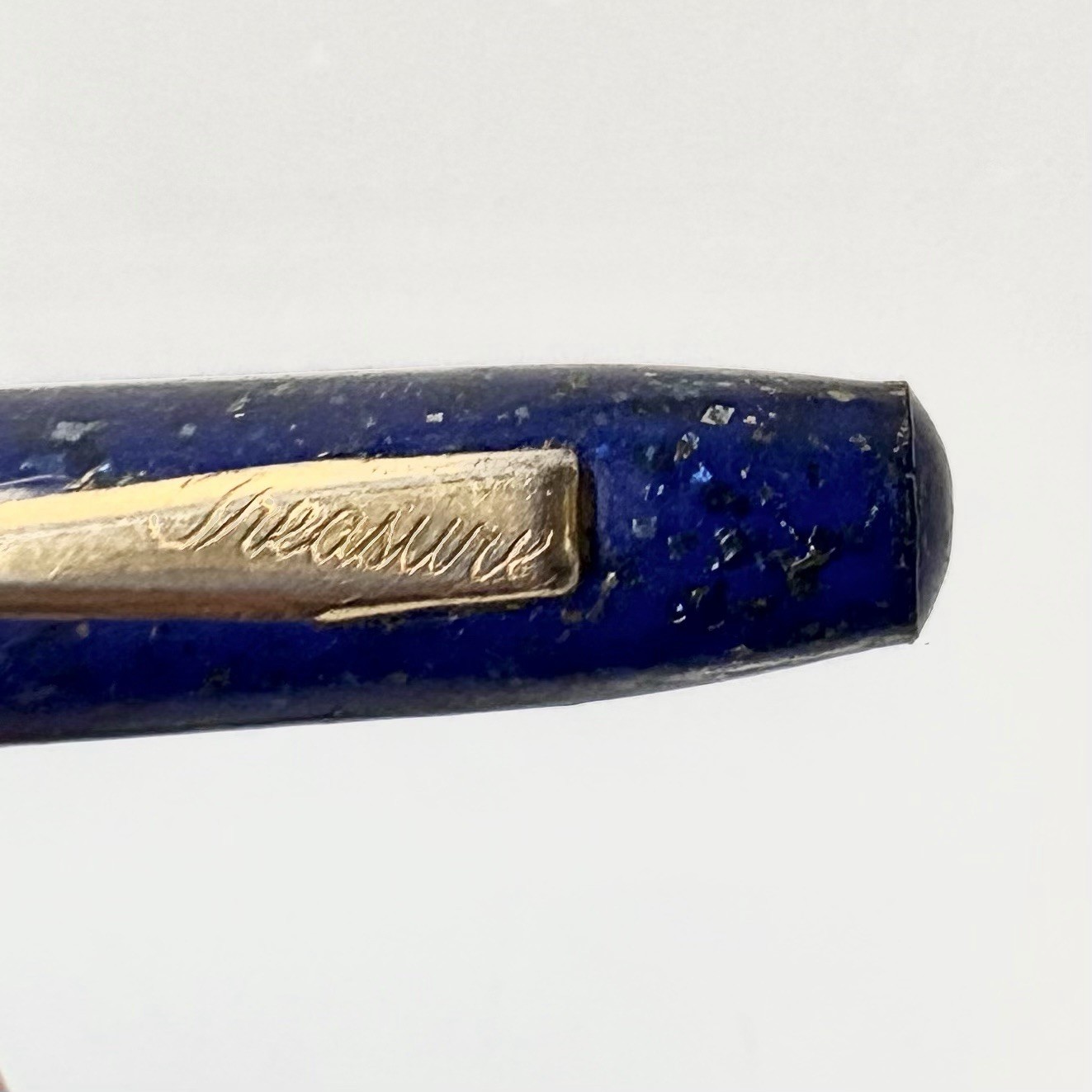 Vtg TREASURE Blue Glitter Flicks Mechanical Pencil Eraser Combo Condition Issues
