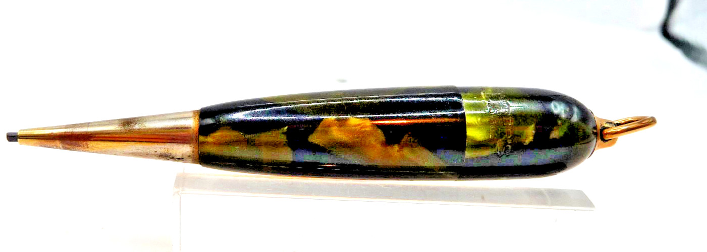 Sheaffer Vintage Black and Green Ring Top Golf Pencil–working