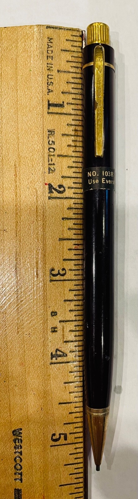 Eversharp Black Mechanical Pencil Repeater 103R Vintage 5.25” Long Made USA