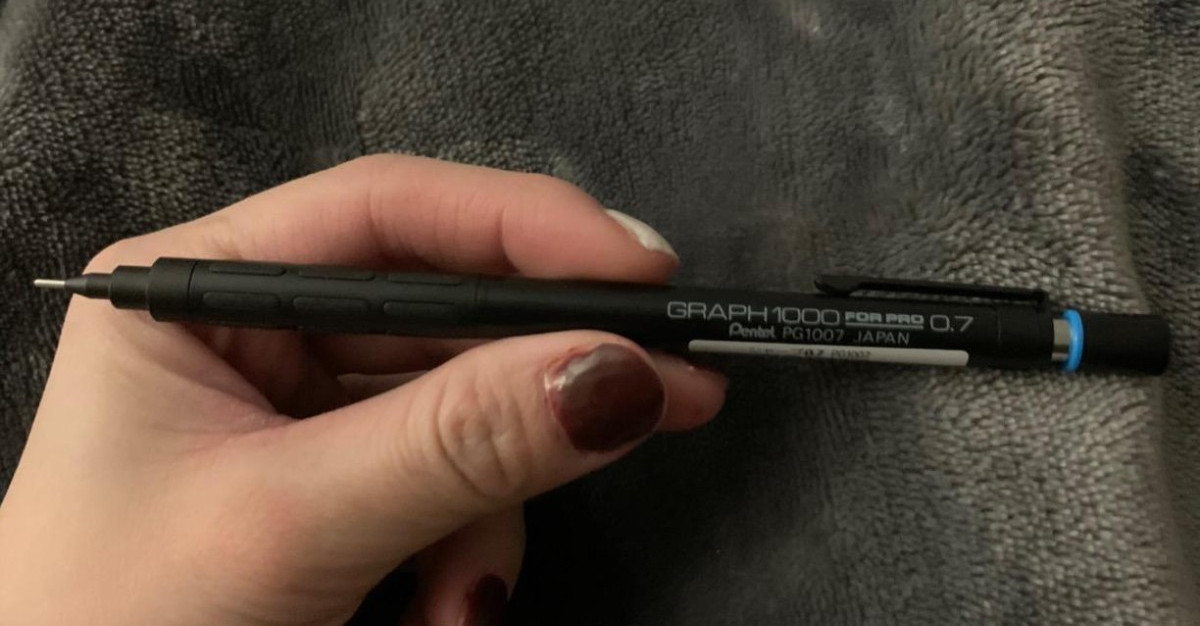 Pentel Mechanical Pencil, Graph 1000 for Pro, for Draft, 0.7mm (PG1007) Black