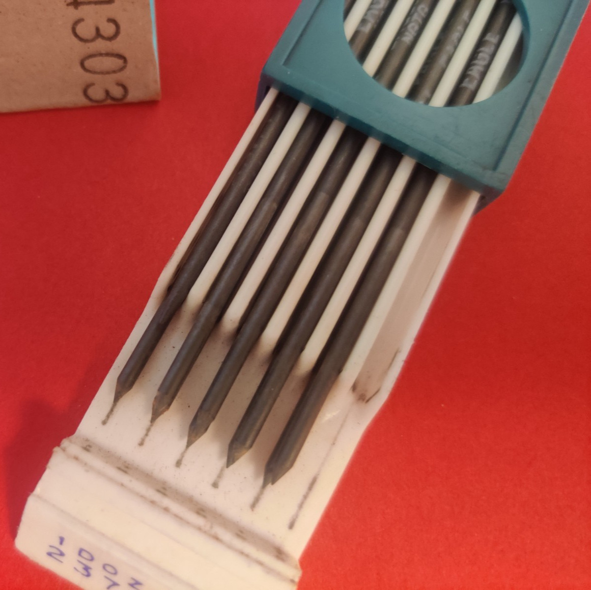 3 Pentel Refill Leads / Erasers And Eagle Turquoise Drawing Leads In Open Box