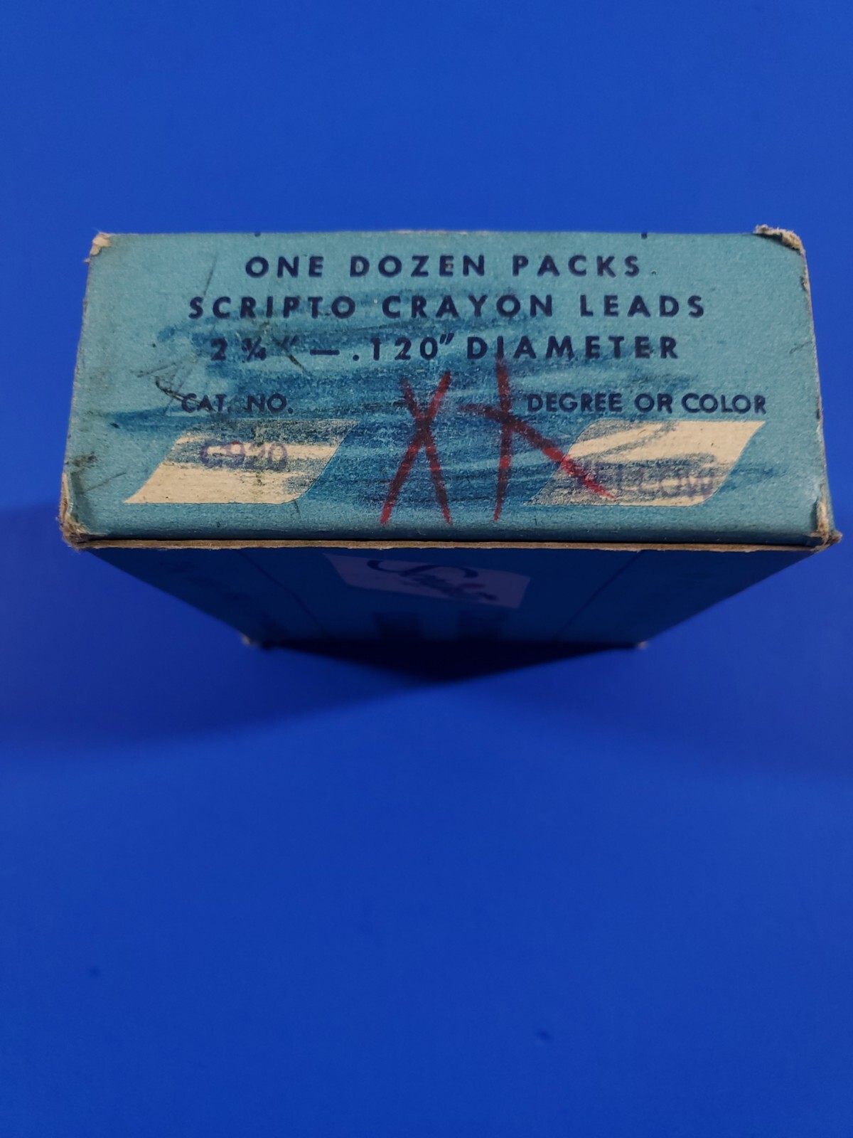 Vintage Scripto Mechanical Pencil Crayon Leads Advertising 12 Boxes YELLOW