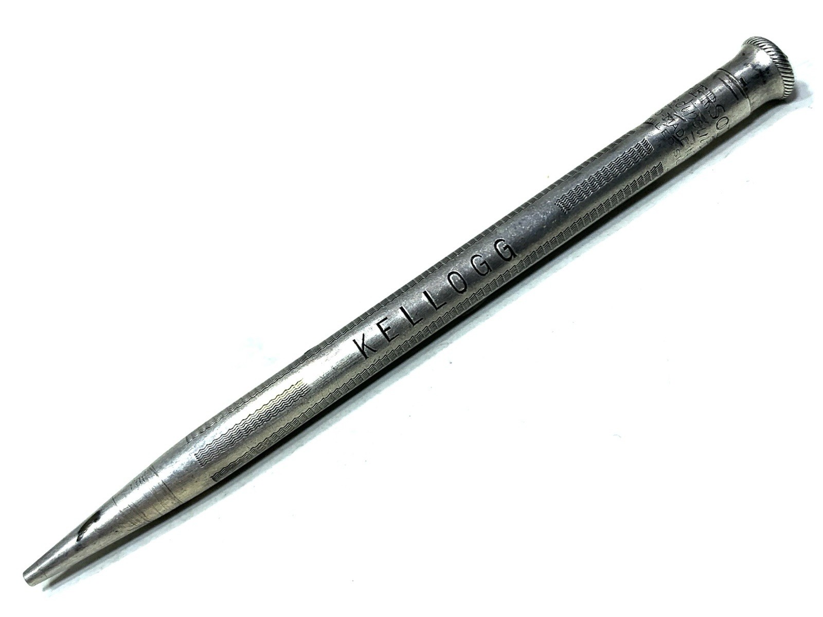 (KELLOGG Promotional) Ingersoll USA Redi-point Rolled Silver Mechanical Pencil