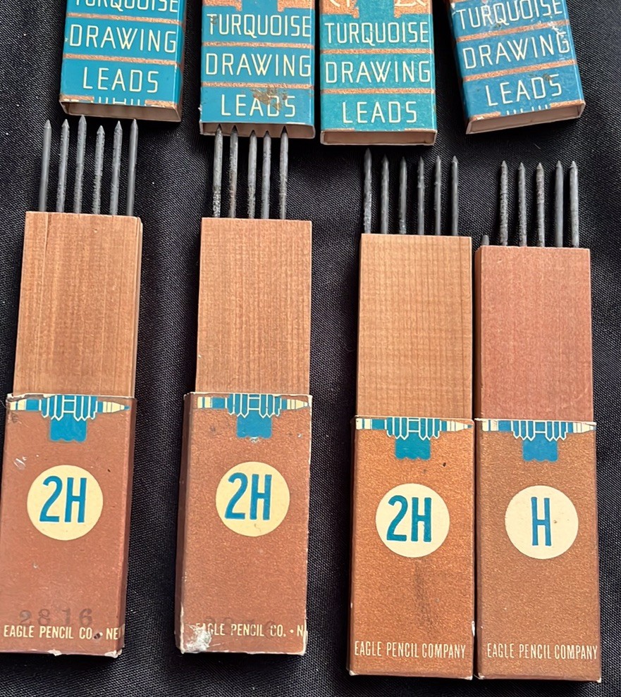 Vtg #2375 EAGLE Turquoise Drawing Leads~H & 2H~Most Unused & Full**READ**