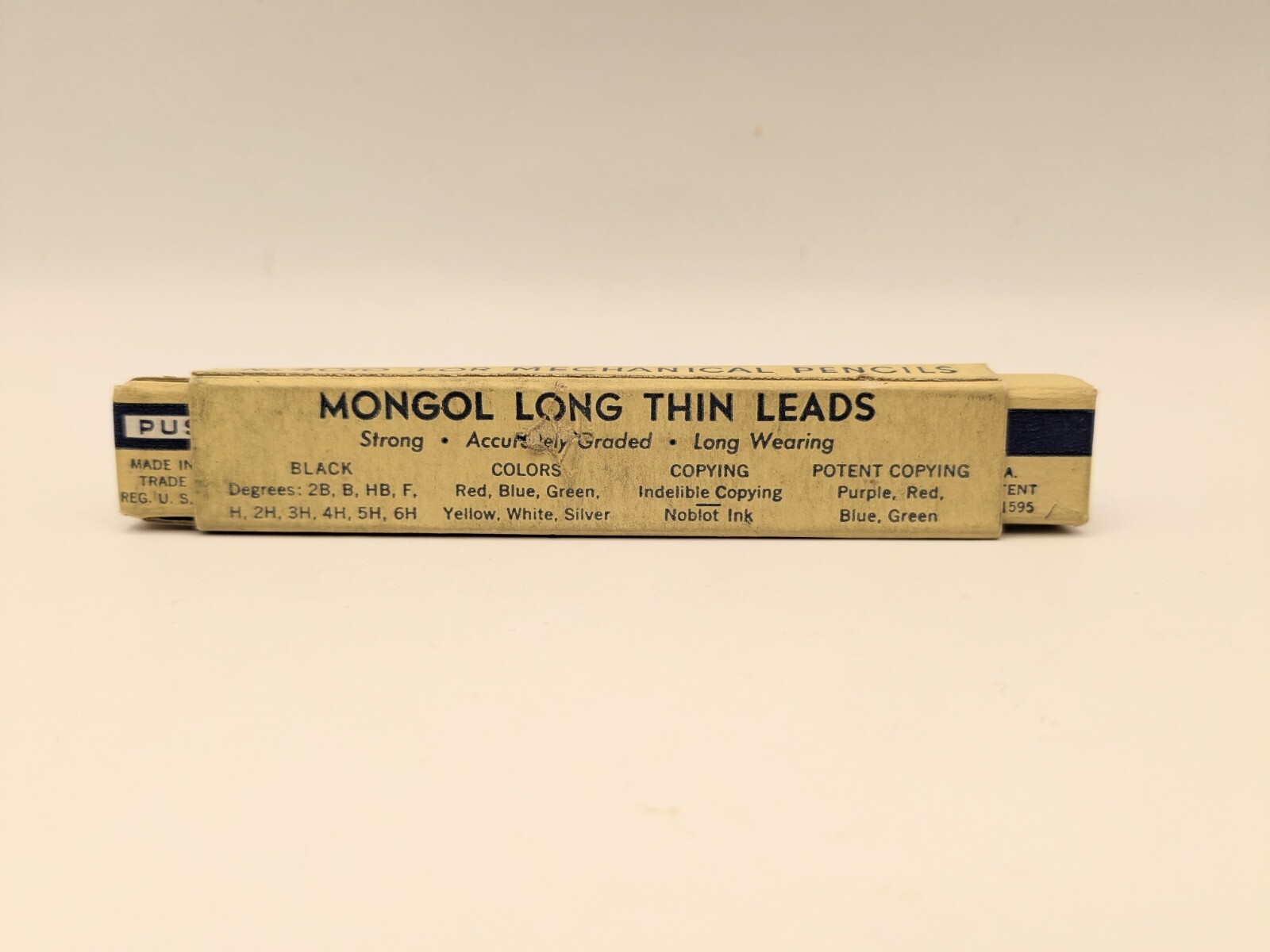 Vintage 2H 2.0mm Eberhard Faber Mechanical Pencil Hard Leads No 4010 Mongol