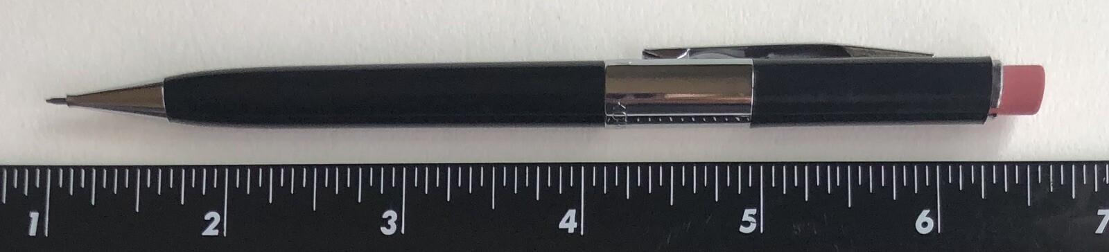 Vintage SCRIPTO Mechanical Pencil NOS .9mm Chrome Trim Black Barrel