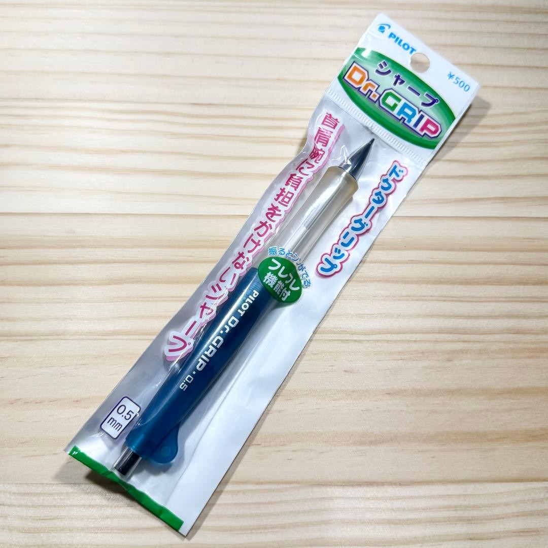 Pilot Doctor Grip Old Model Desk Mechanical Pencil Transparent Blue Out of