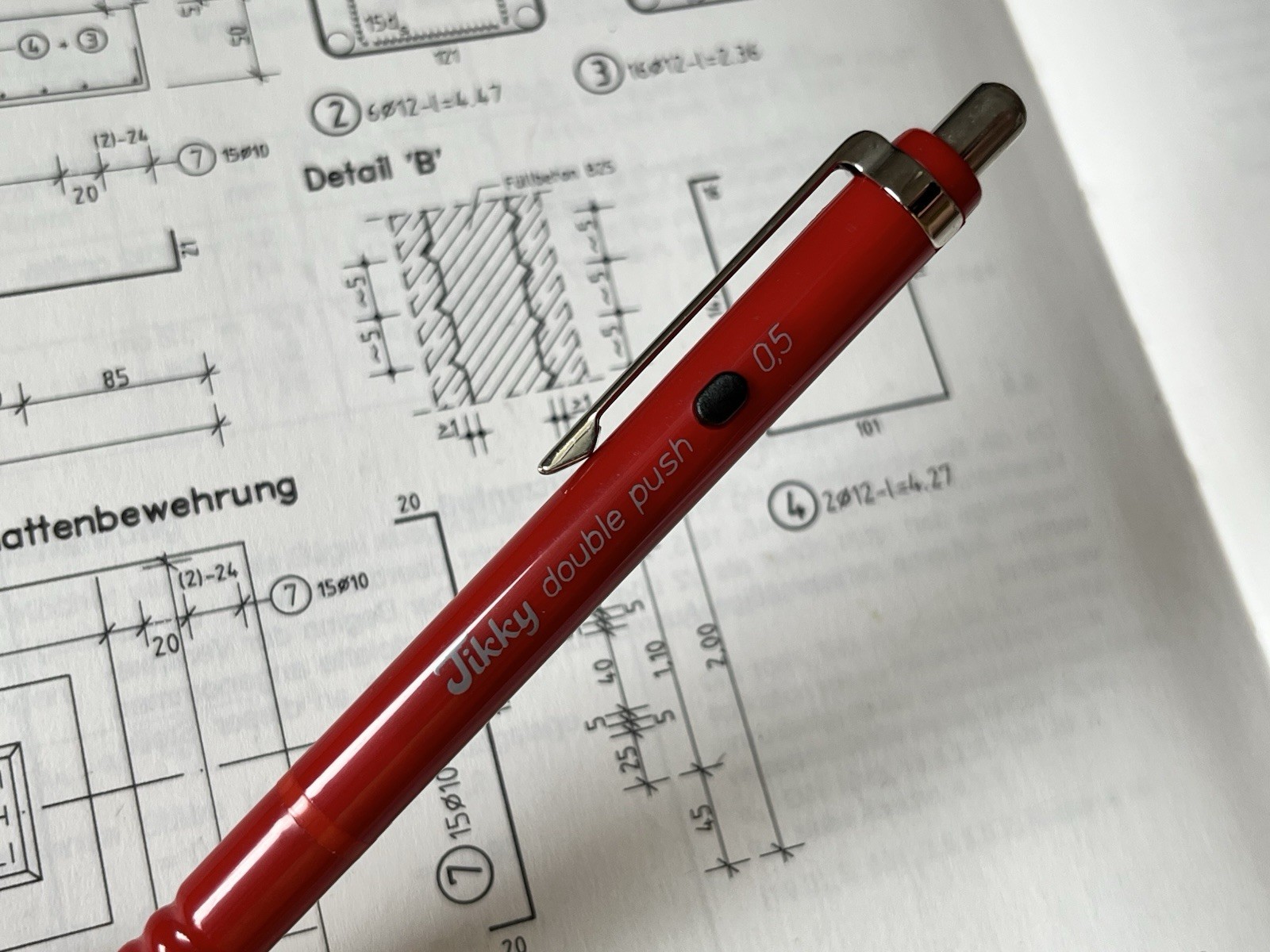 Vintage Mechanical Pencil ROTRING TIKKY DOUBLE PUSH 0,5 : Red : Germany : NOS