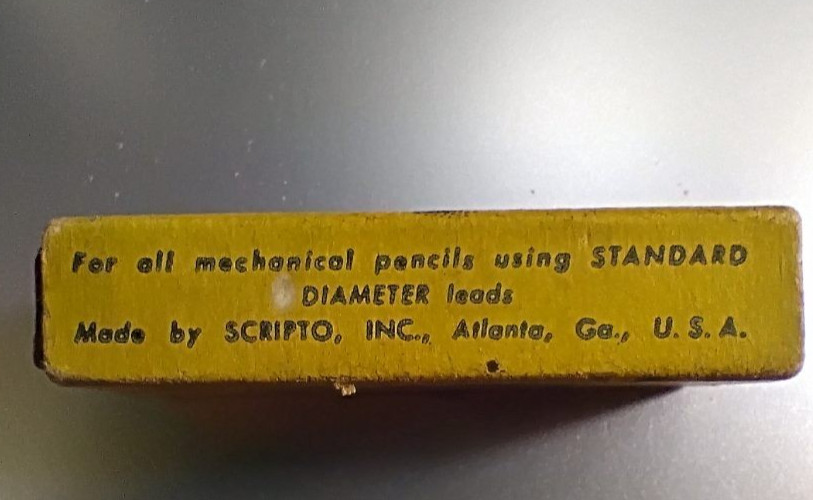 Vtg 1950s Stationery Ephemera 1951 Scripto E080 Wood Tray Onward Pencil Lead RED