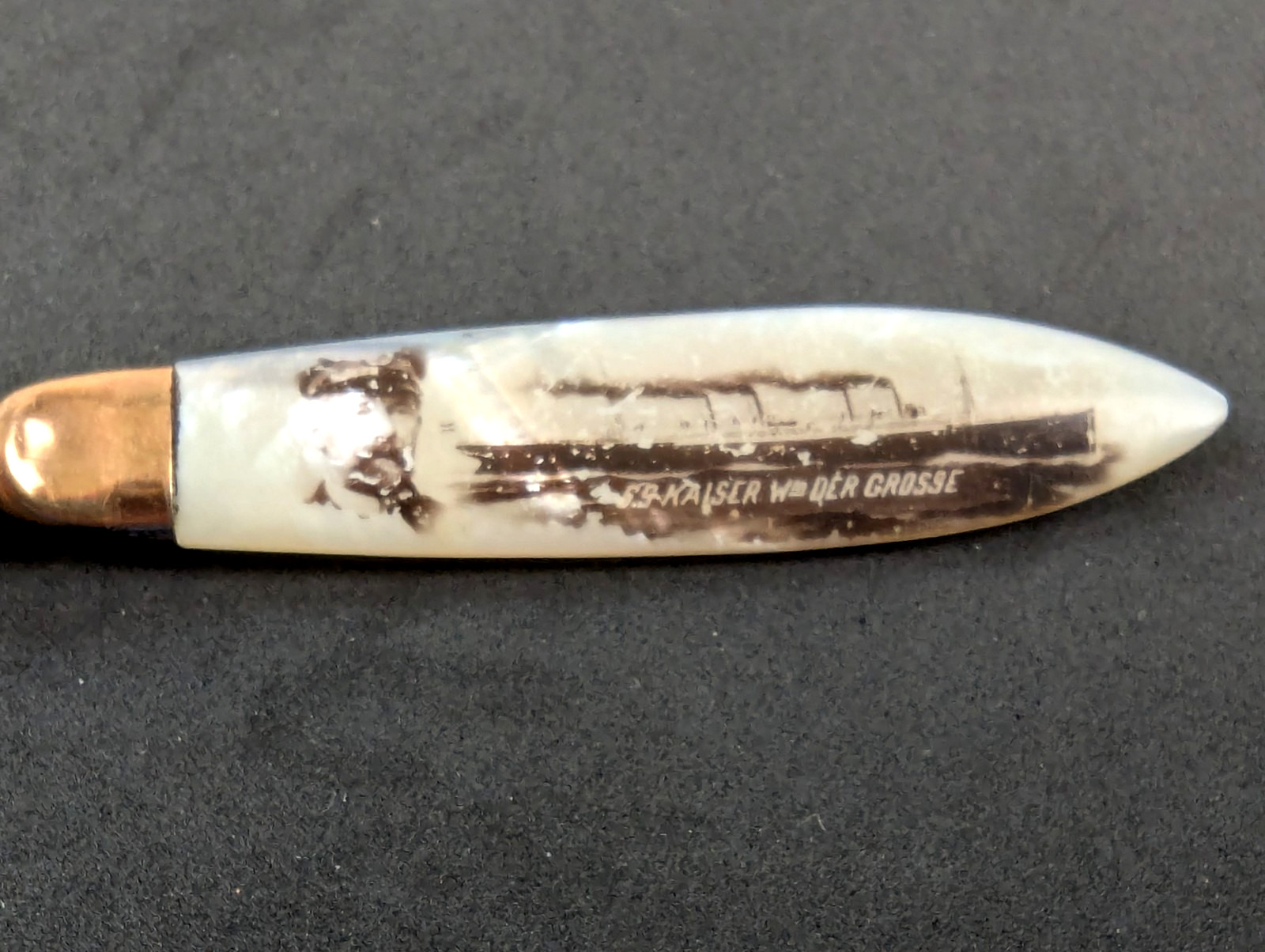Victorian Rose Gold & MOP Ornate Mechanical Pencil Kaiser Wm der Grosse Works!