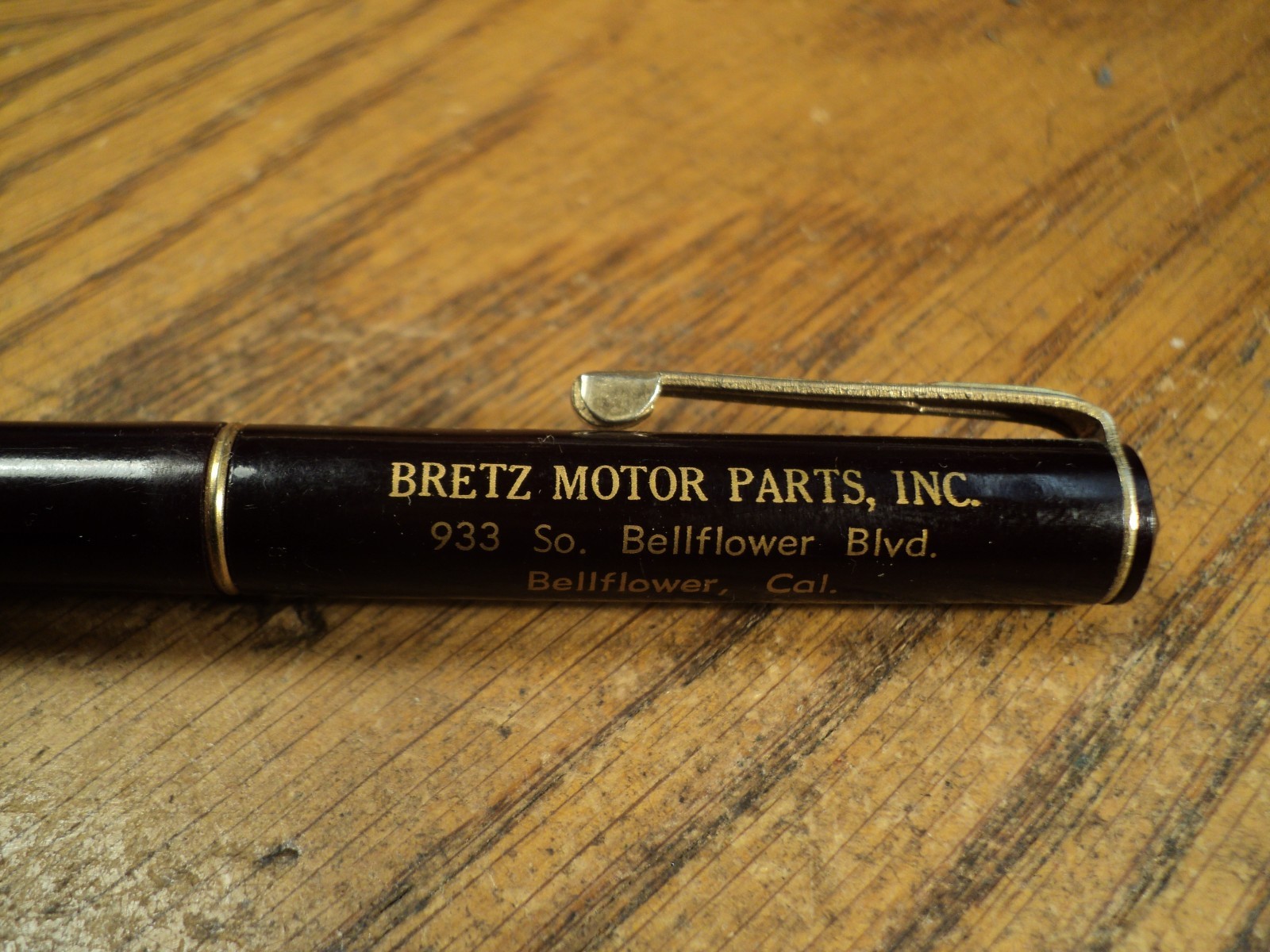 Vintage Ritepoint Mechanical Pencil Bretz Motor Parts Inc Bellflower Cal