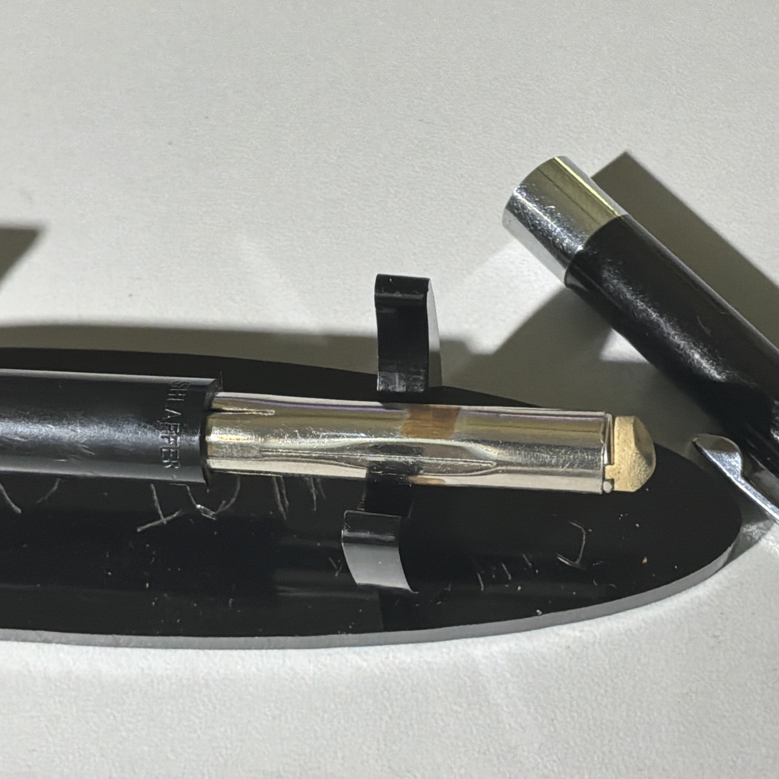 VTG Sheaffer Mechanical Pencil Imperial IV Square Top – White Dot Solid Black