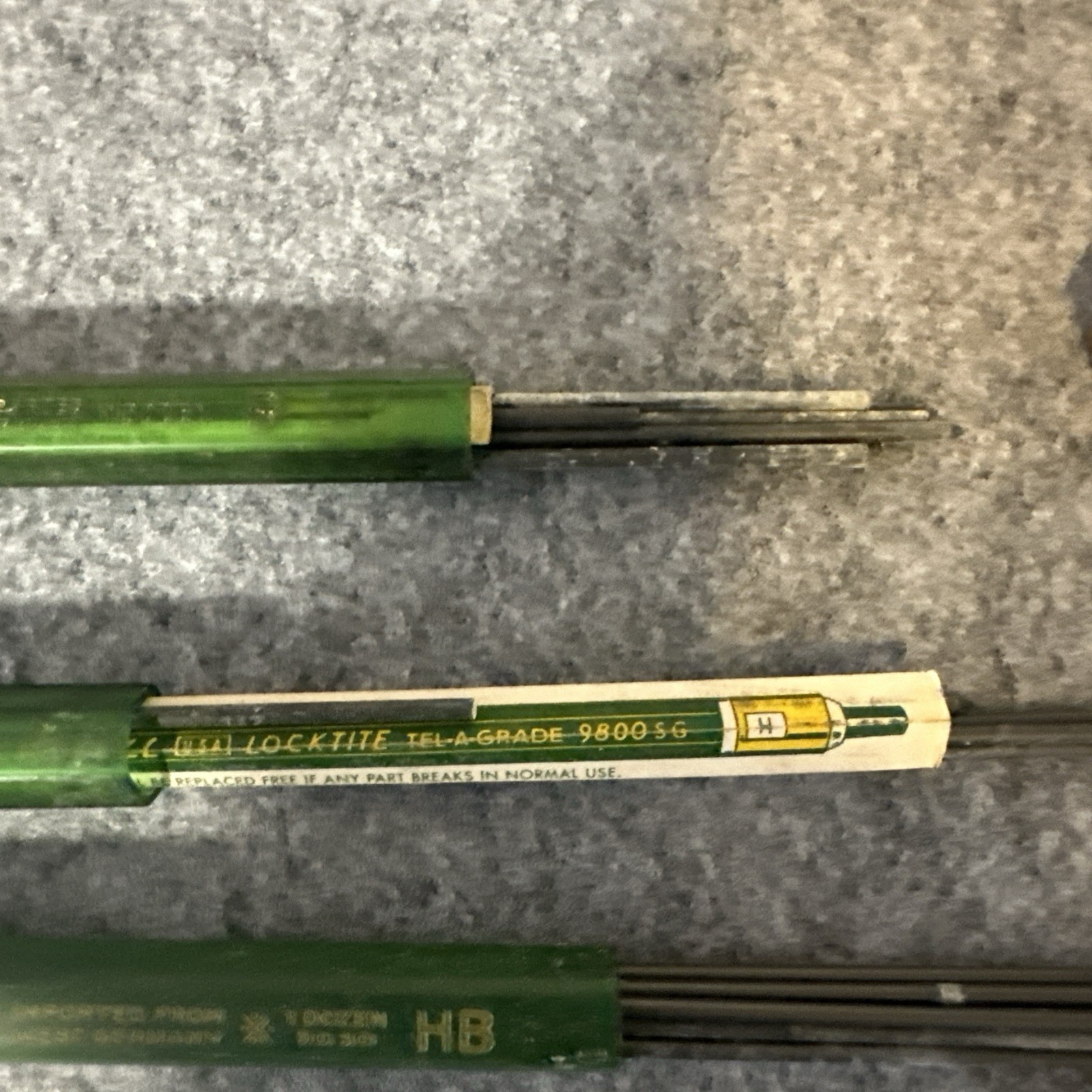 AW Faber Castell Drawing #9030 Refill Lead H Germany Vintage Lot 4 Tubes As IS