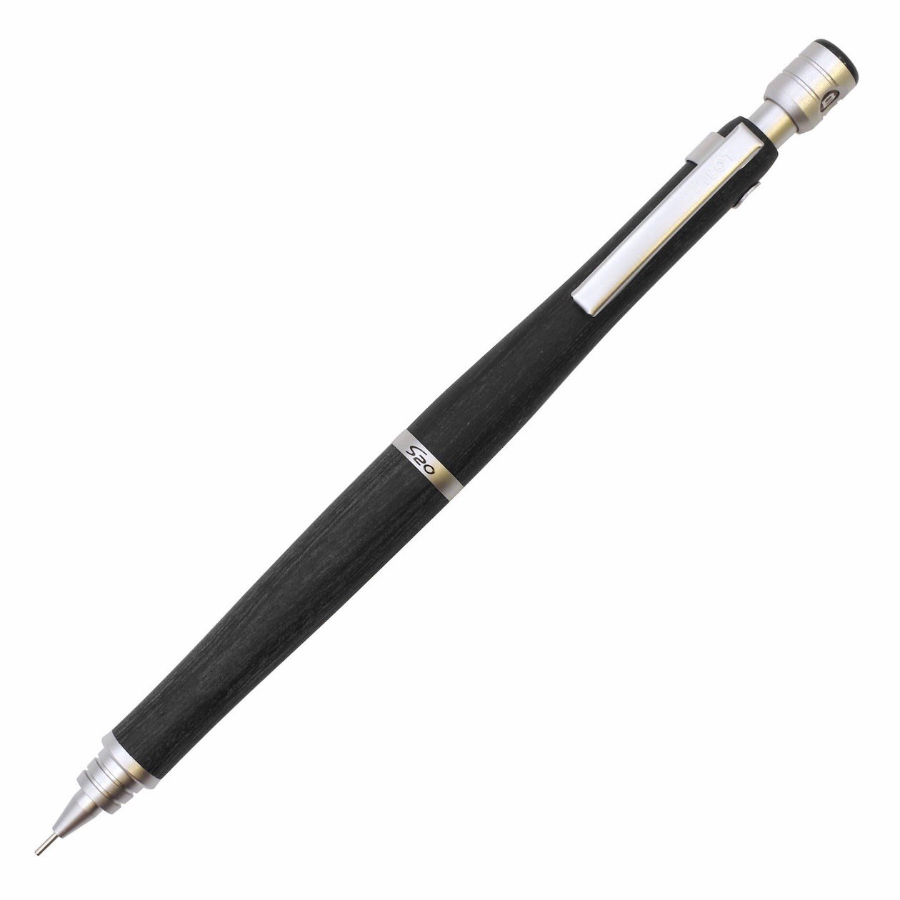 Pilot S20 0.5mm Wooden Mechanical Pencil Black HPS-2SK-B5 Japan New