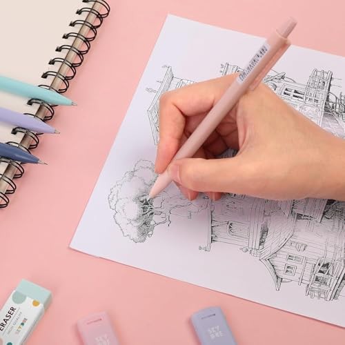 Cute Mechanical Pencils Set, 0.5mm & 0.7mm Mechanical Pencils, 360PCS HB Lead