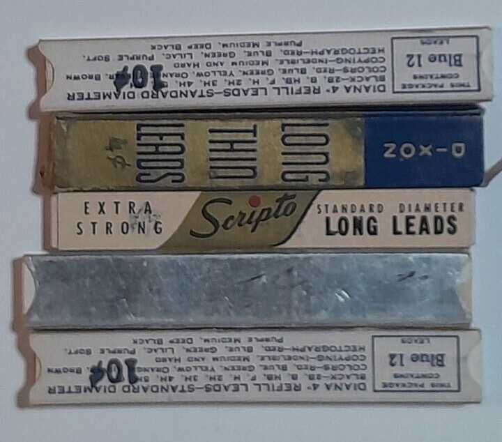 Vintage Scripto Diana Dixon and Mikado Refill Pencil Leads Lot of 5 Boxes