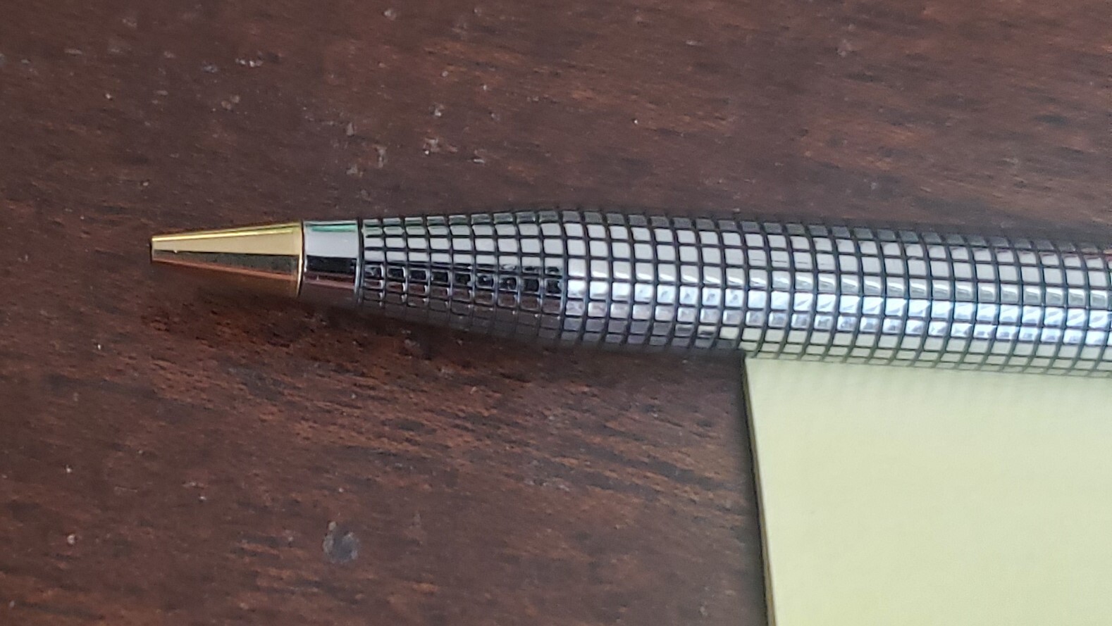 Vtg Centennial USA Mechanical Pencil Silver Tone Black Lined Body Gold End P99