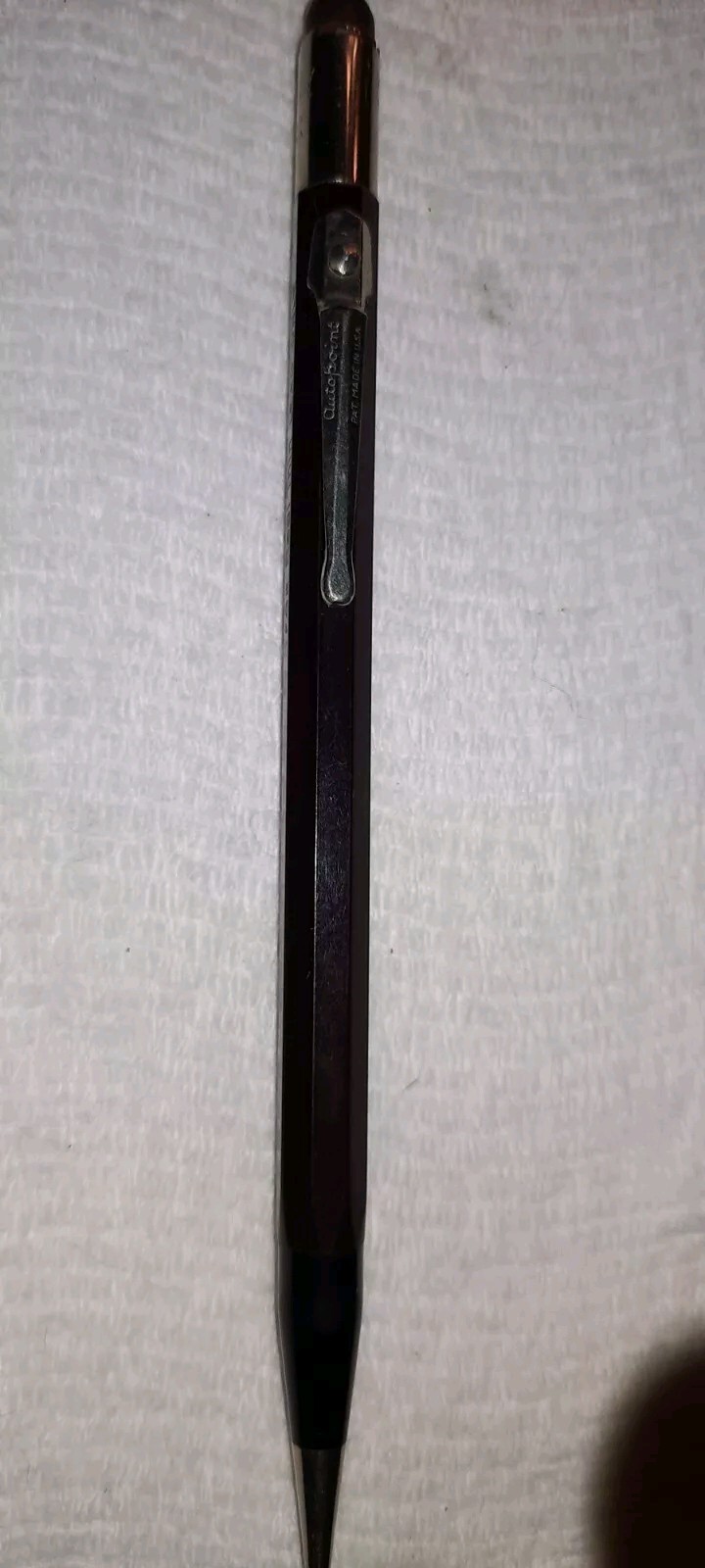 “AUTOPOINT…*For Real Thin Lead Only” Brown & Black/Chrome Trim Working Pencil