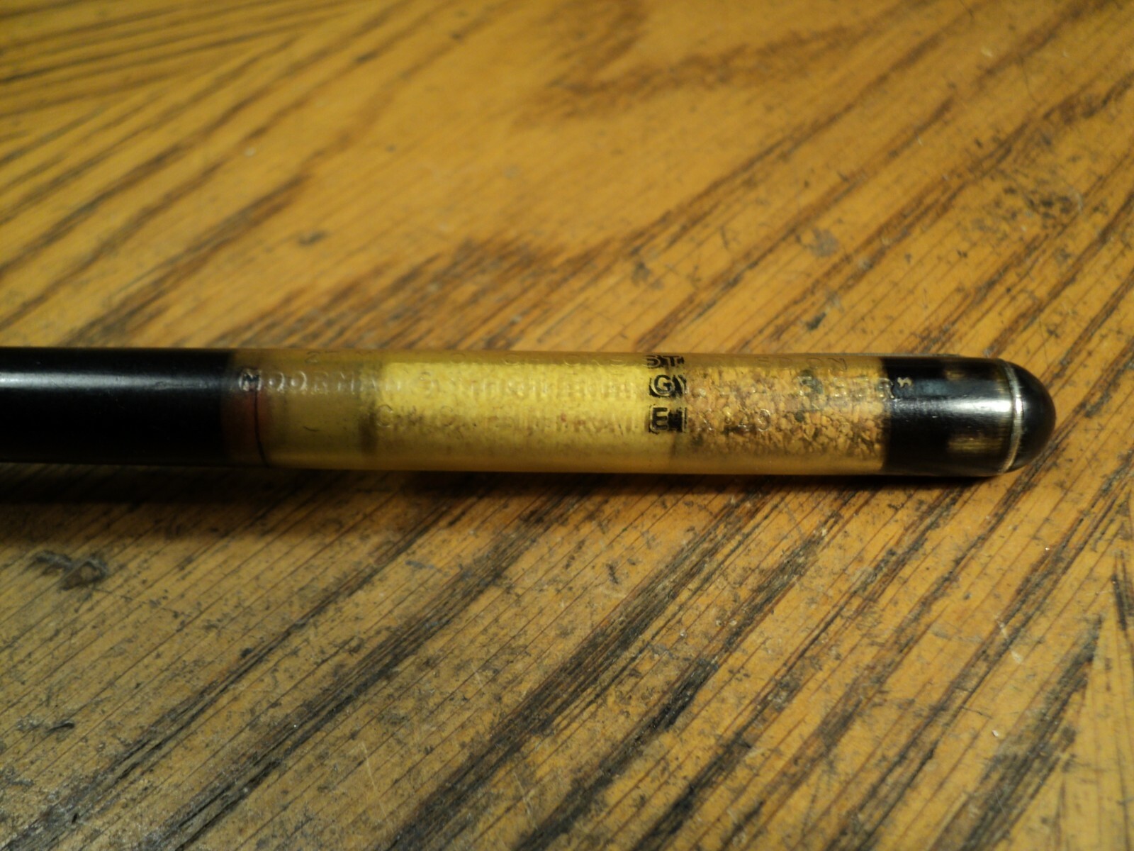 Vintage Mechanical Pencil Moorman’s High Energy Low Fiber Mintrate Filled Cap