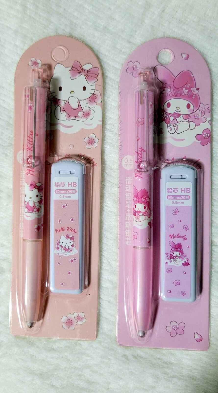 4pcs San Rio Cute Cartoon Mechanical Pencils Sketch Writing Stationery 0.5 mm