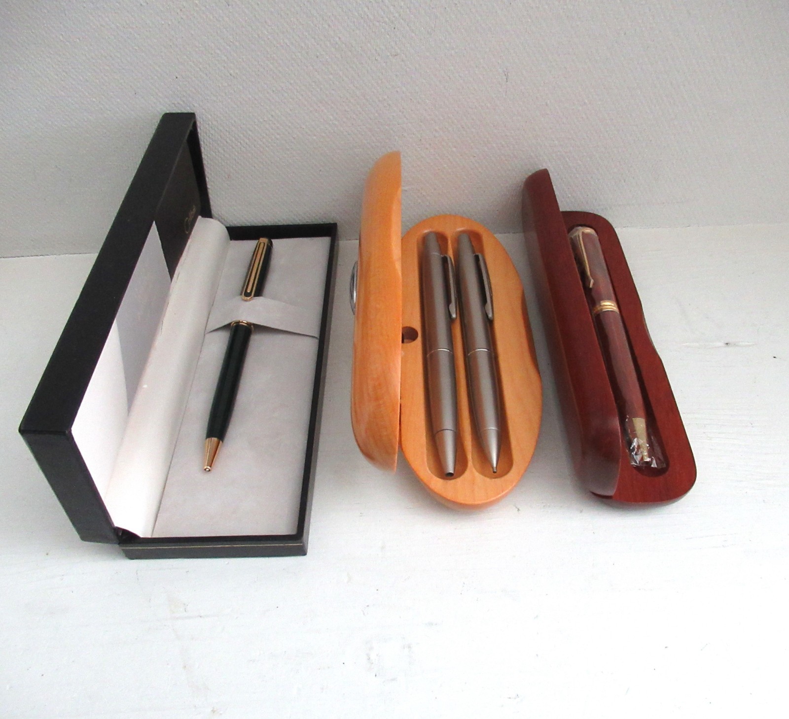 3 Vintage Ink Pens & Mechanical Pencil Colibri & More All Boxed