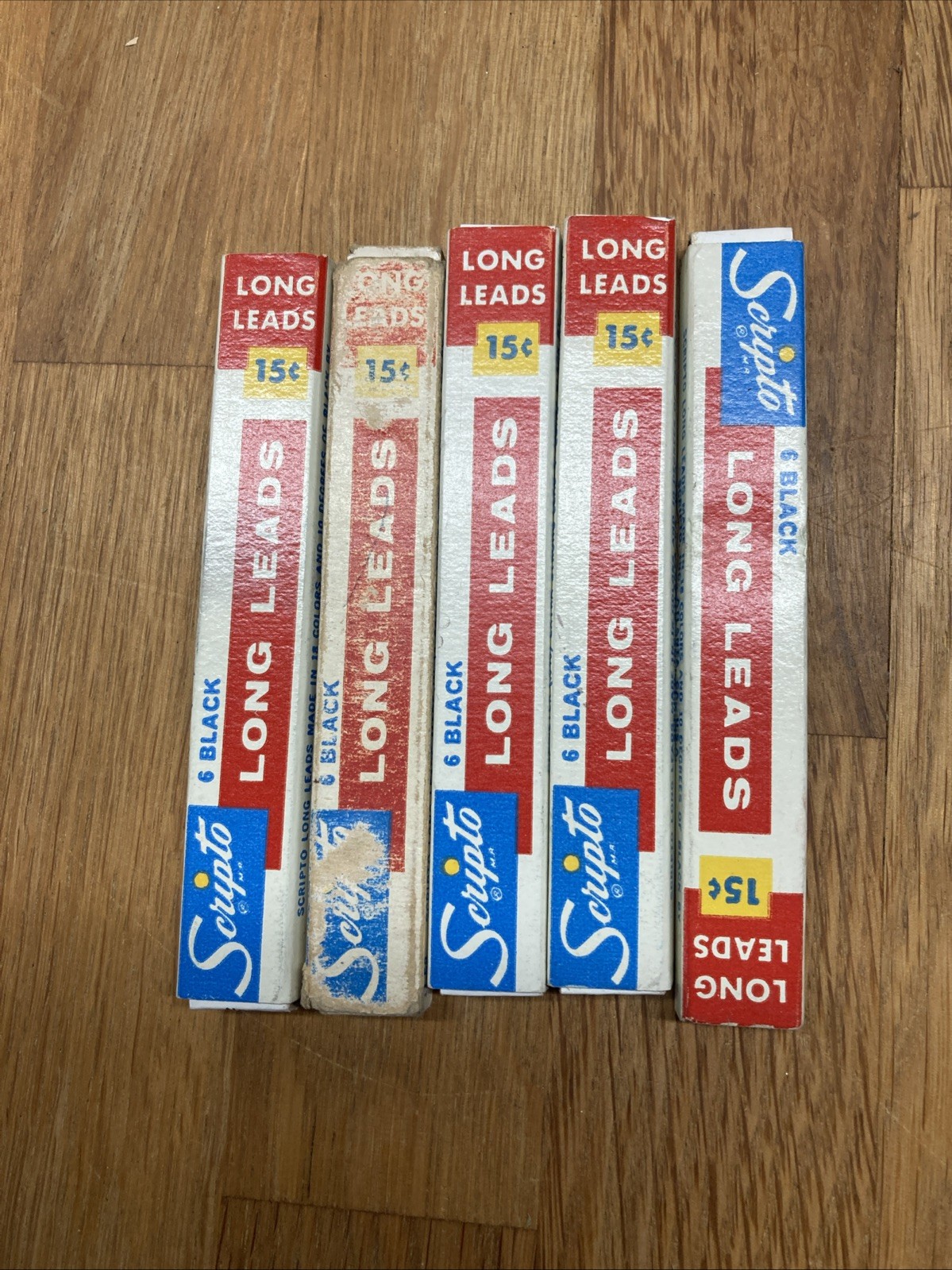 Vintage Lot Of 5 Packs Of Scripto Long Leads in Original Packaging E430HB