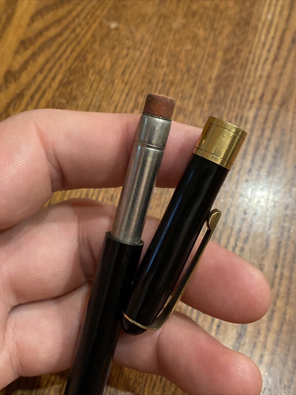 RARE Vintage VENUS Model 047 G Mechanical Twist Pencil Black w Gold Tone Accents