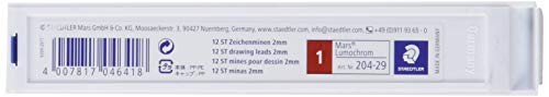 STAEDTLER Mars Lumochrom 204 – Case of 12 Drawing Leads 2 mm Crimson