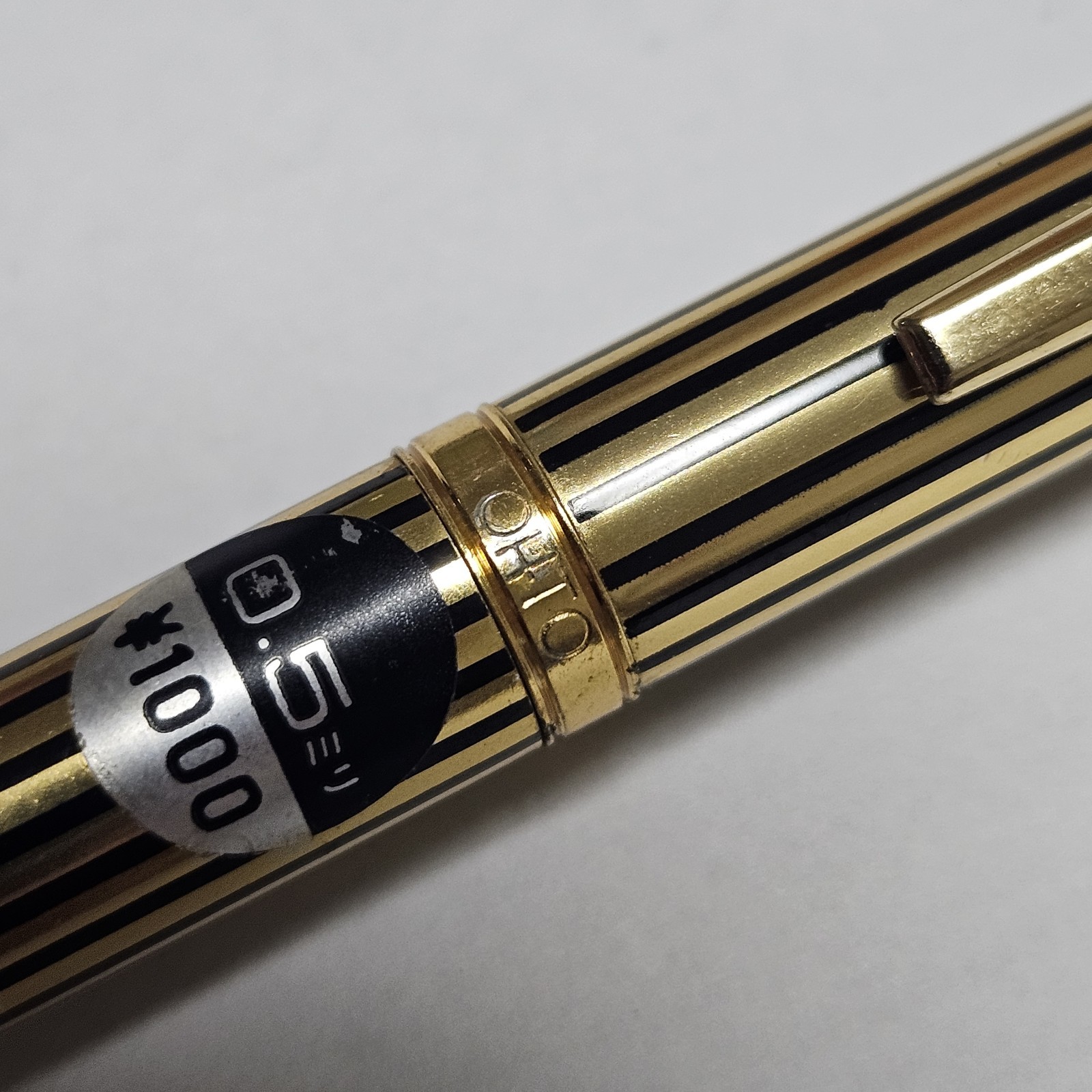 NOS Vintage OHTO Gold Striped Mechanical Pencil 0.5mm Discontinued Japan Rare