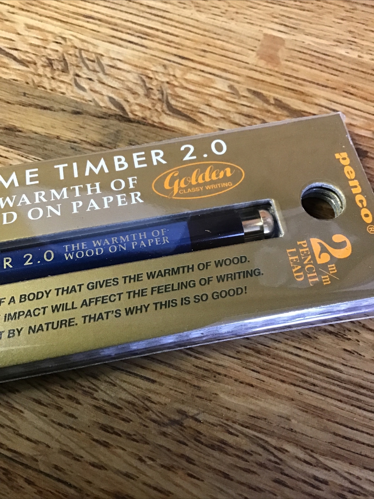 PENCO Prime Timber Brass [blue] 2mm wick holder And Sharpener