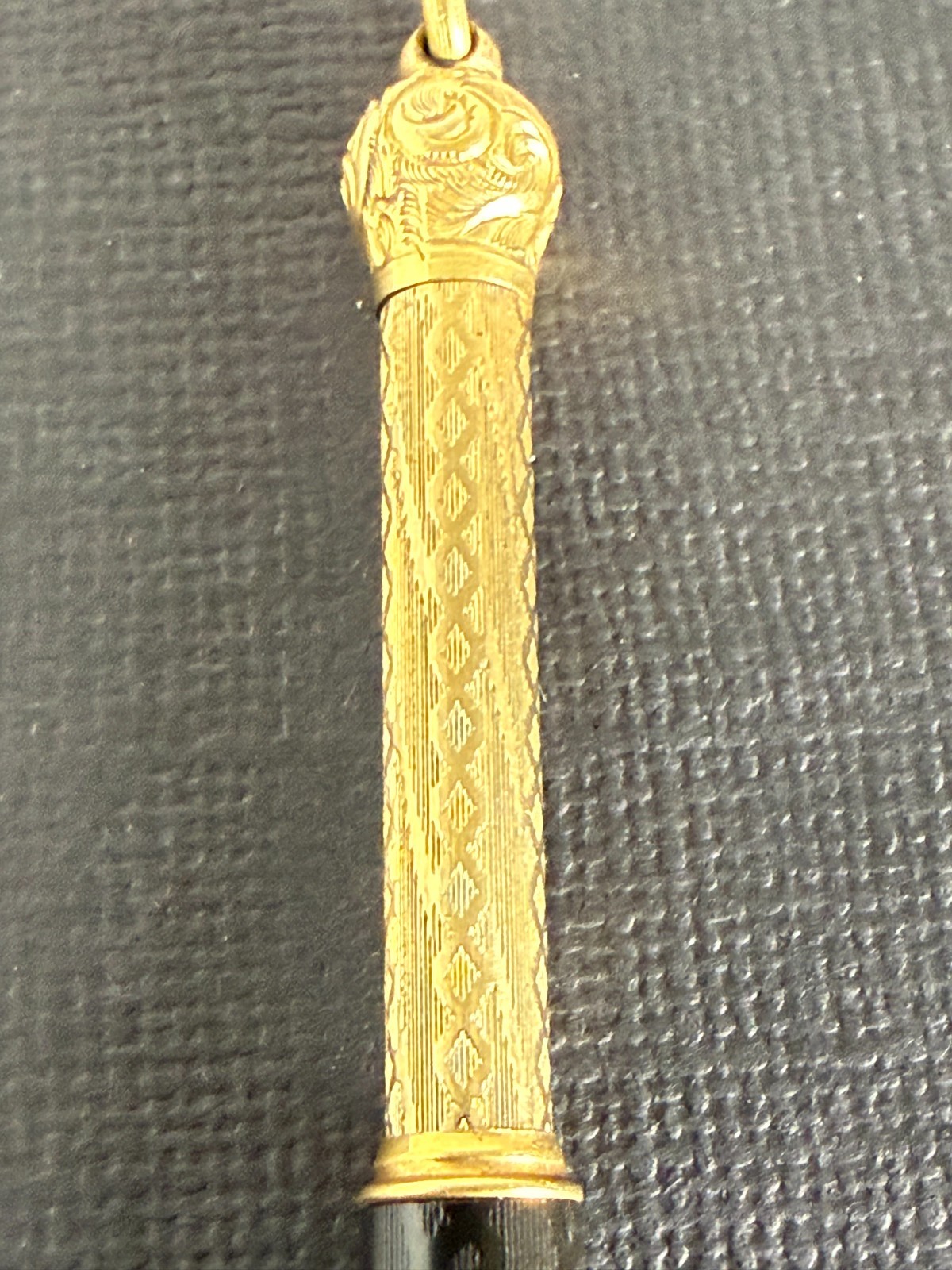 Antique Victorian William S Hicks Telescopic Magic Pencil 1871 Patent Gold BHR