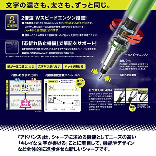 Mitsubishi Pencilsharp pen Kurutoga Advance 0.5mm White M55591P. from Japan NEW