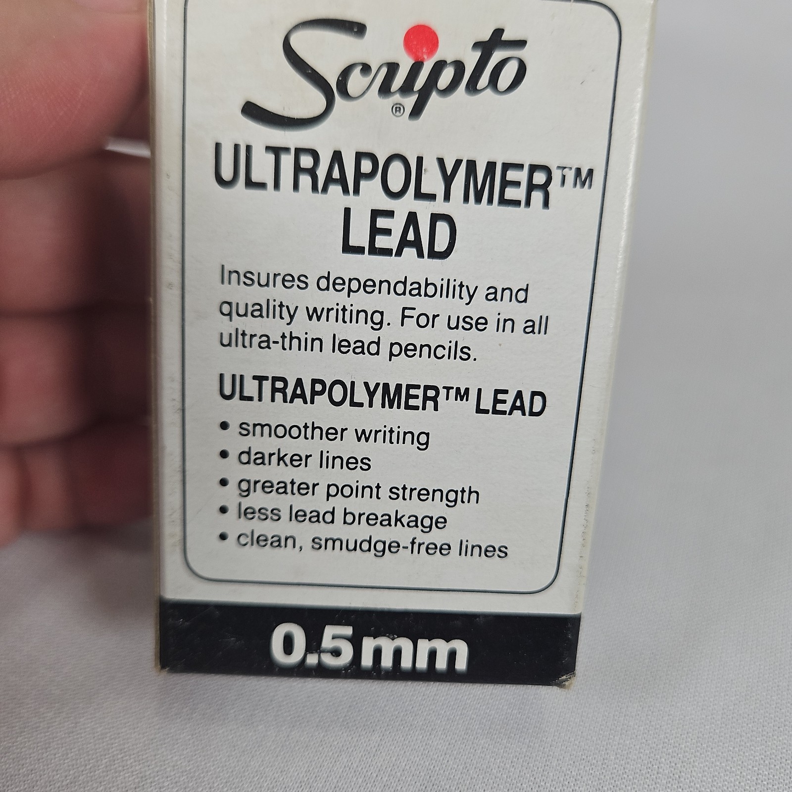 Vintage Scripto Ultrapolymer Pencil Lead Refill .5mm Lot of 10 Tubes x 12 #F350