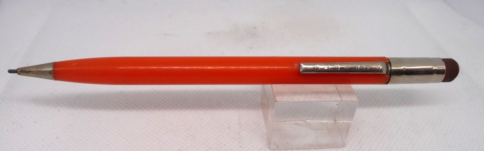 Scripto Vintage Orange Round Barrel 0.9 mm Pencil–working
