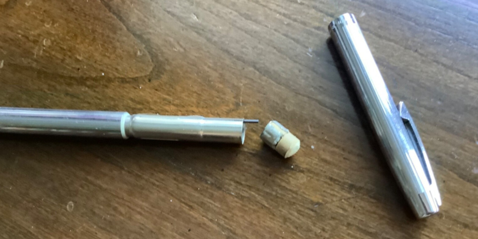2 SHEAFFER White Dot Chrome Mechanical Pencils 1960’s-1970’s