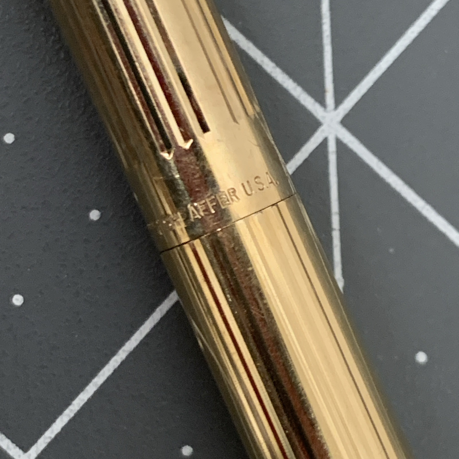 VINTAGE SHEAFFER GOLD FILLED MECHANICAL PENCIL Crown USA RARE * needs Lead