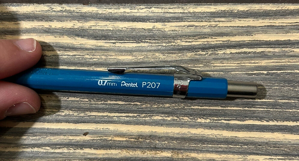 Vintage Mechanical Pencil 0.7 mm Pentel P207 Blue