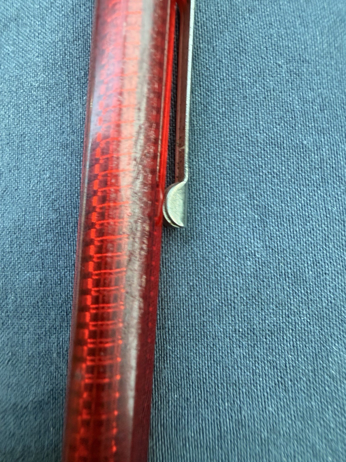 Vintage Scripto Classic Mechanical Pencil Translucent Red 1.1mm Twist Working