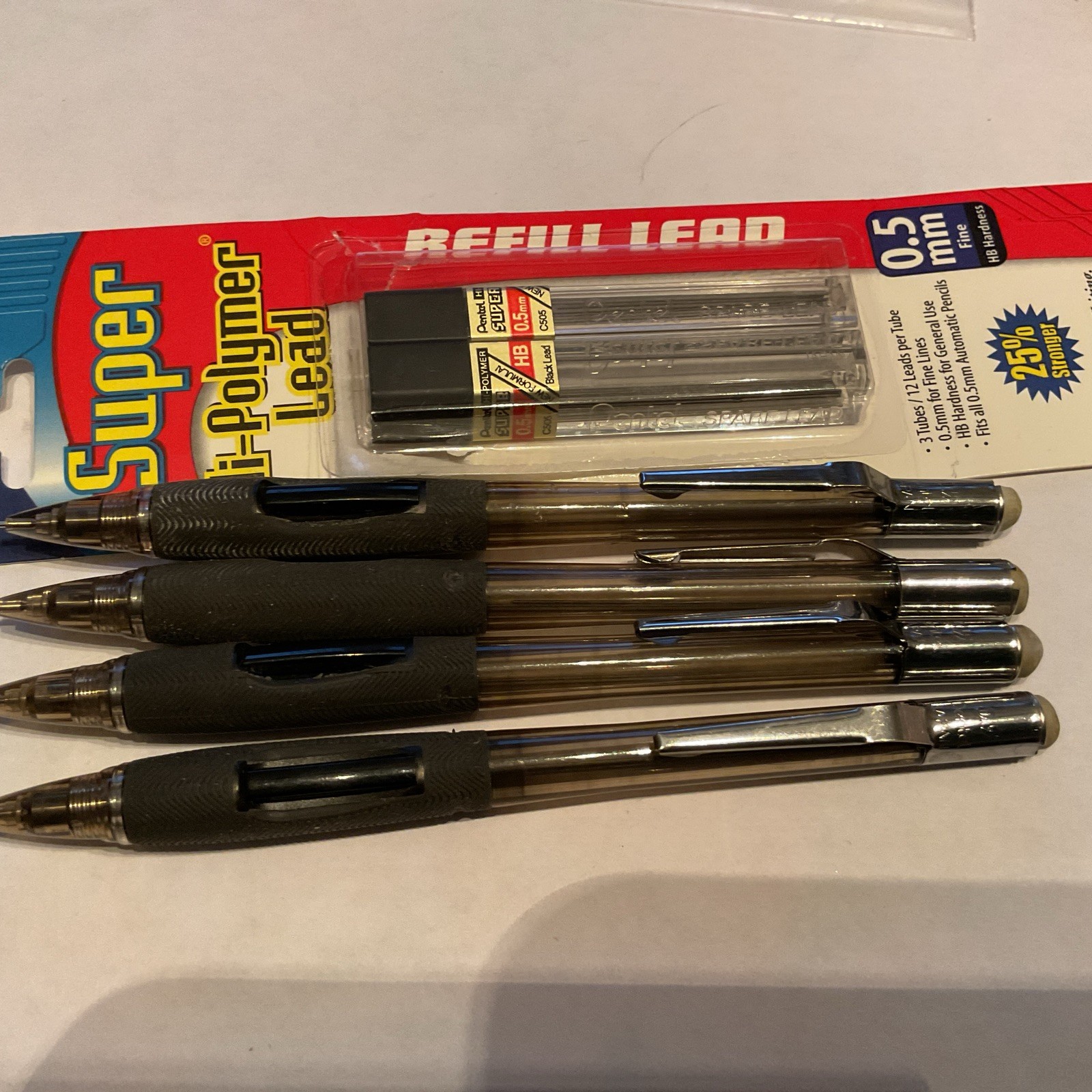 Pentel Quicker Clicker Mechanical Pencil LOT of 4 JAPAN 0.5mm Ref136