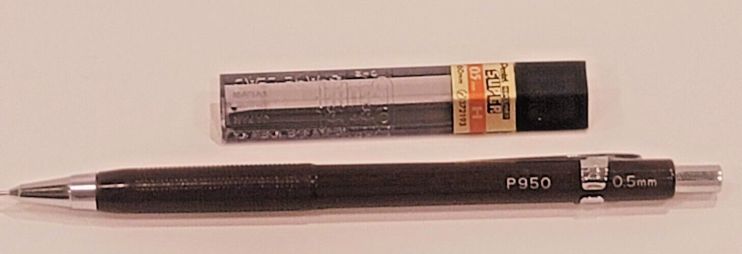 Scripto P950 Collector’s Mechanical Pencil 0.5mm Brown with Box of Lead