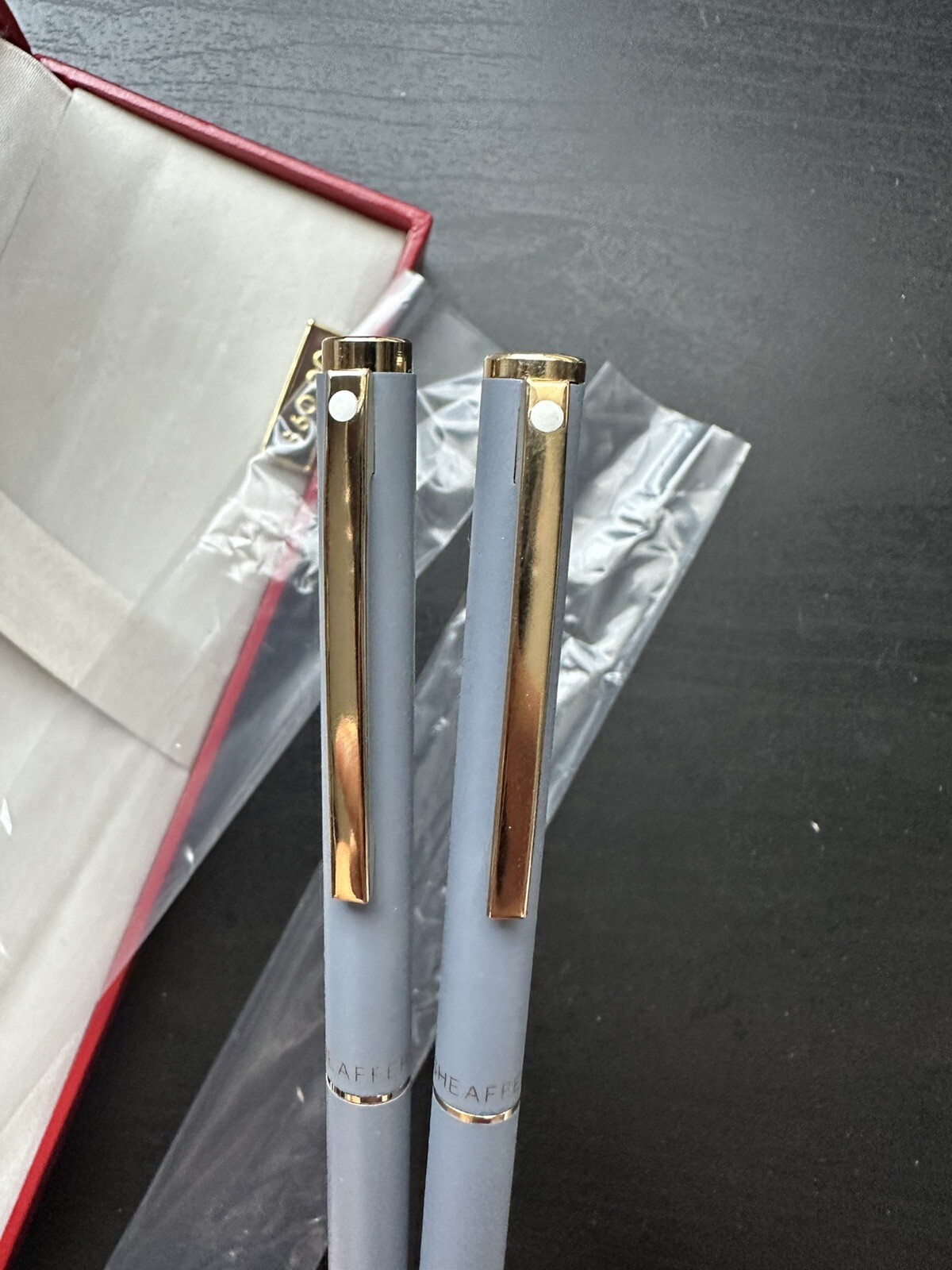VTG 1980s New SHEAFFER WHITE DOT 61 Mechanical Pencil and Pen Matt Grey